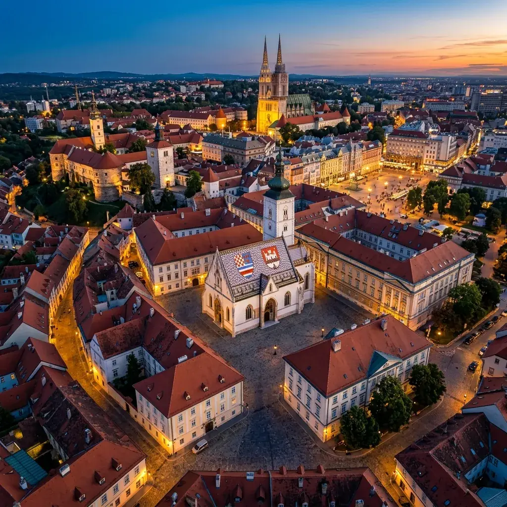 Kombi prevoz putnika Beograd → Zagreb — gradsko jezgro, Kontinentalna Hrvatska