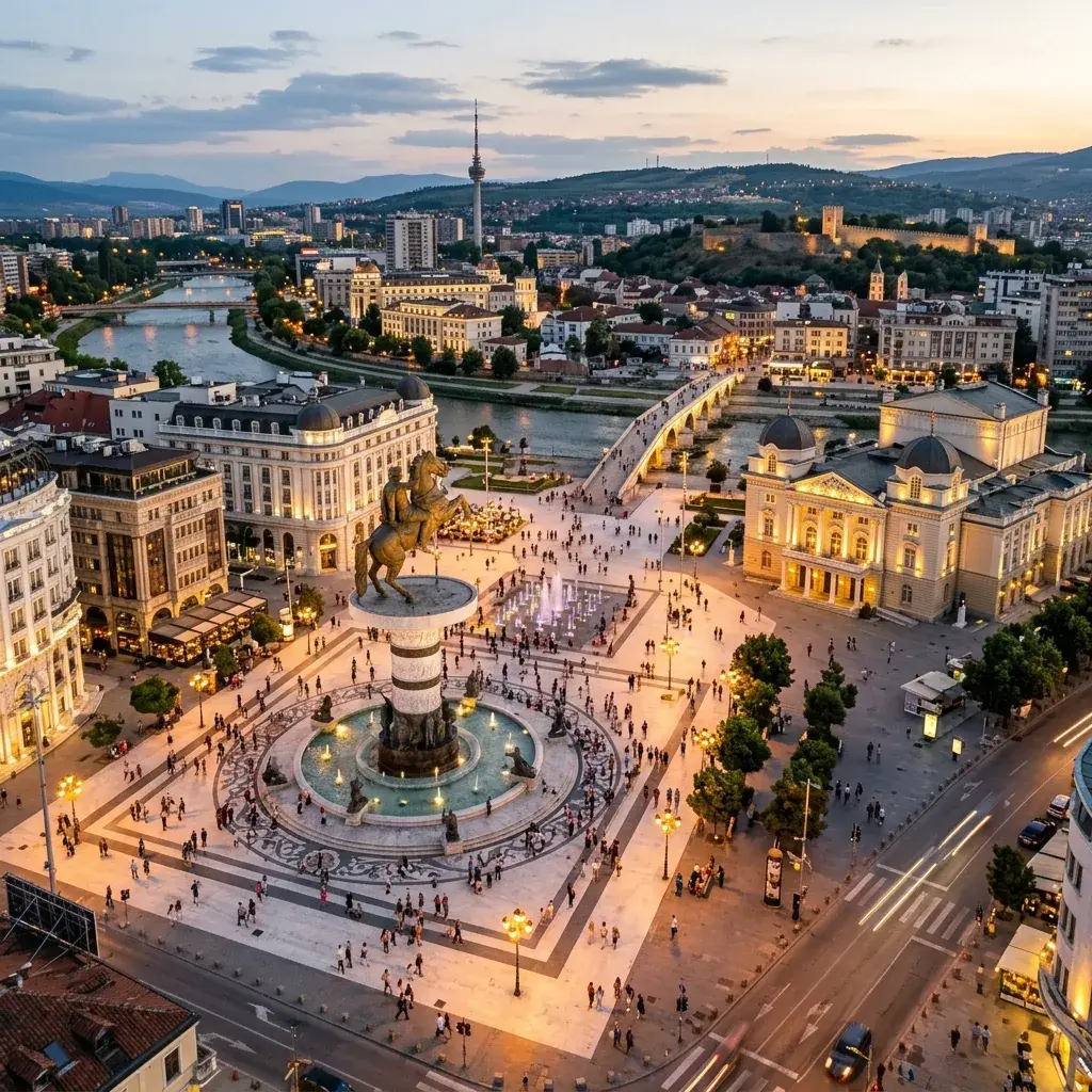 Kombi prevoz putnika Srbija → Severna Makedonija — predeli regija Skopski region, Ohridsko jezero