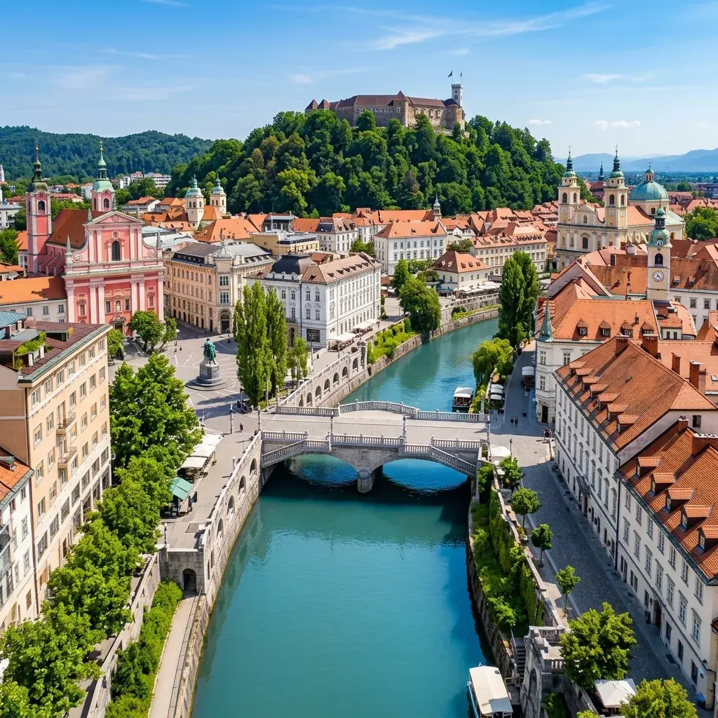 Kombi prevoz putnika Beograd → Ljubljana — gradsko jezgro, Centralna Slovenija